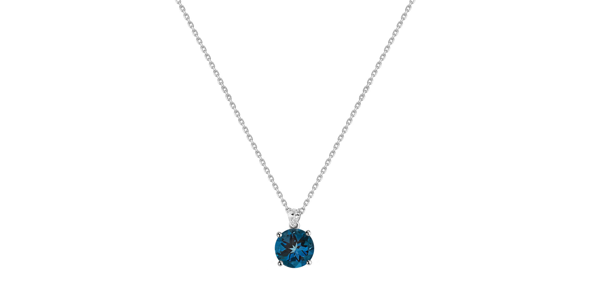Diamond necklace with Topaz Mariella