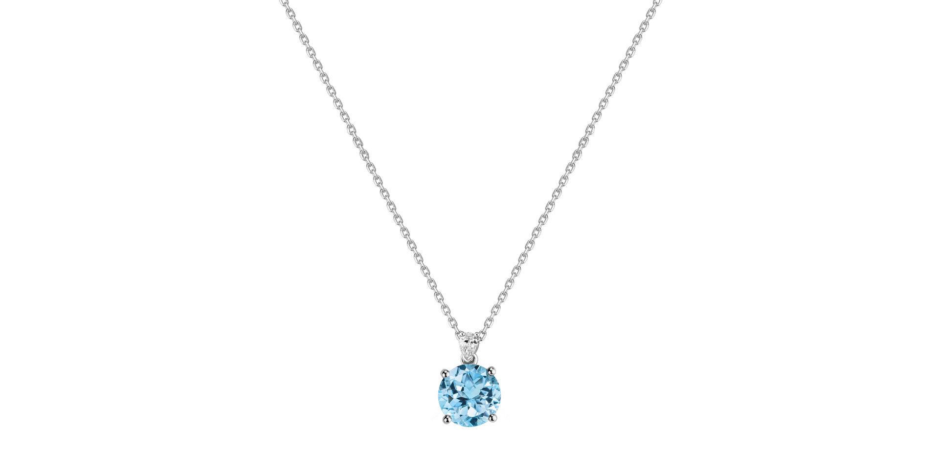 Diamond necklace with Topaz Mariella