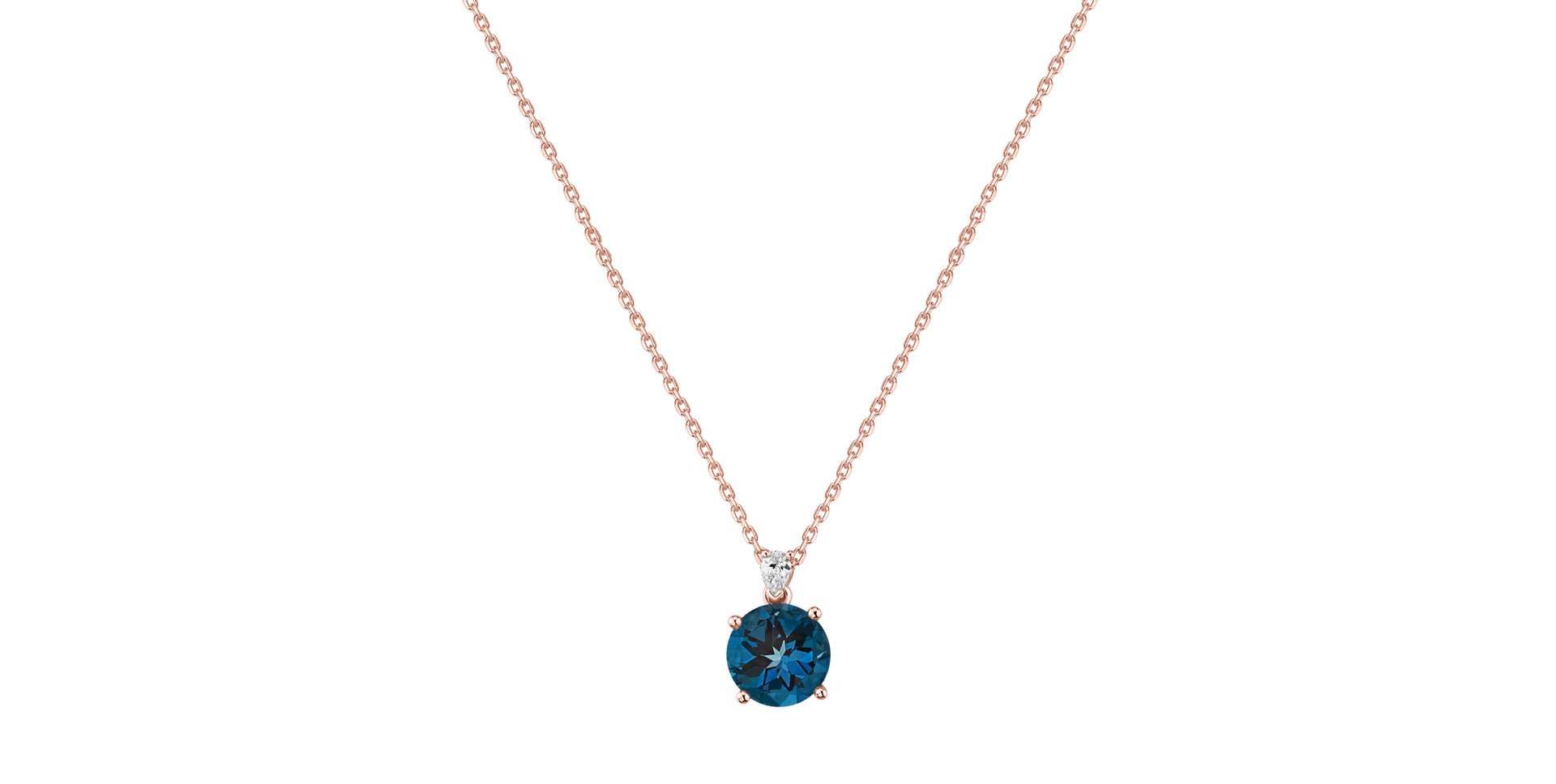 Diamond necklace with Topaz Mariella