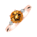 Diamond ring with Citrine Majestic Oasis3