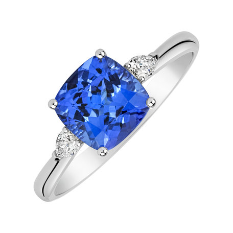 Diamond ring with Tanzanite Mirabel