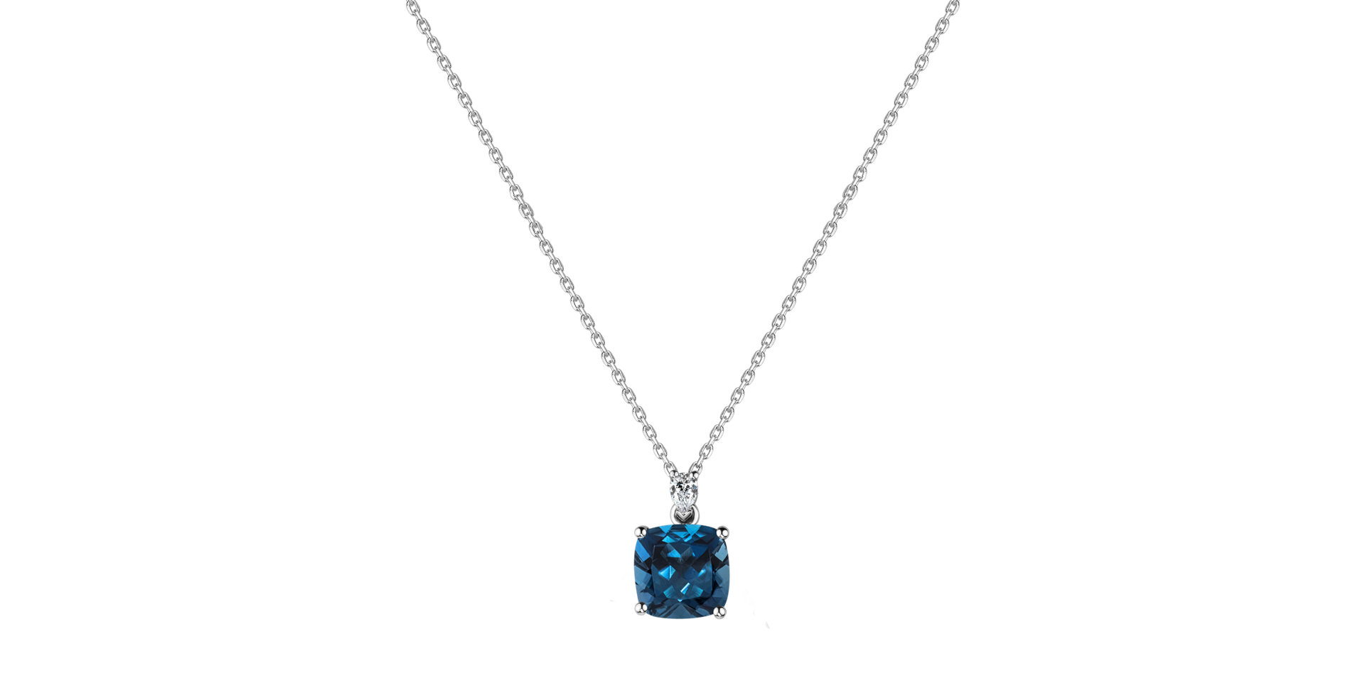 Diamond necklace with Topaz Mirabel