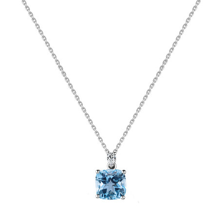 Diamond necklace with Topaz Mirabel