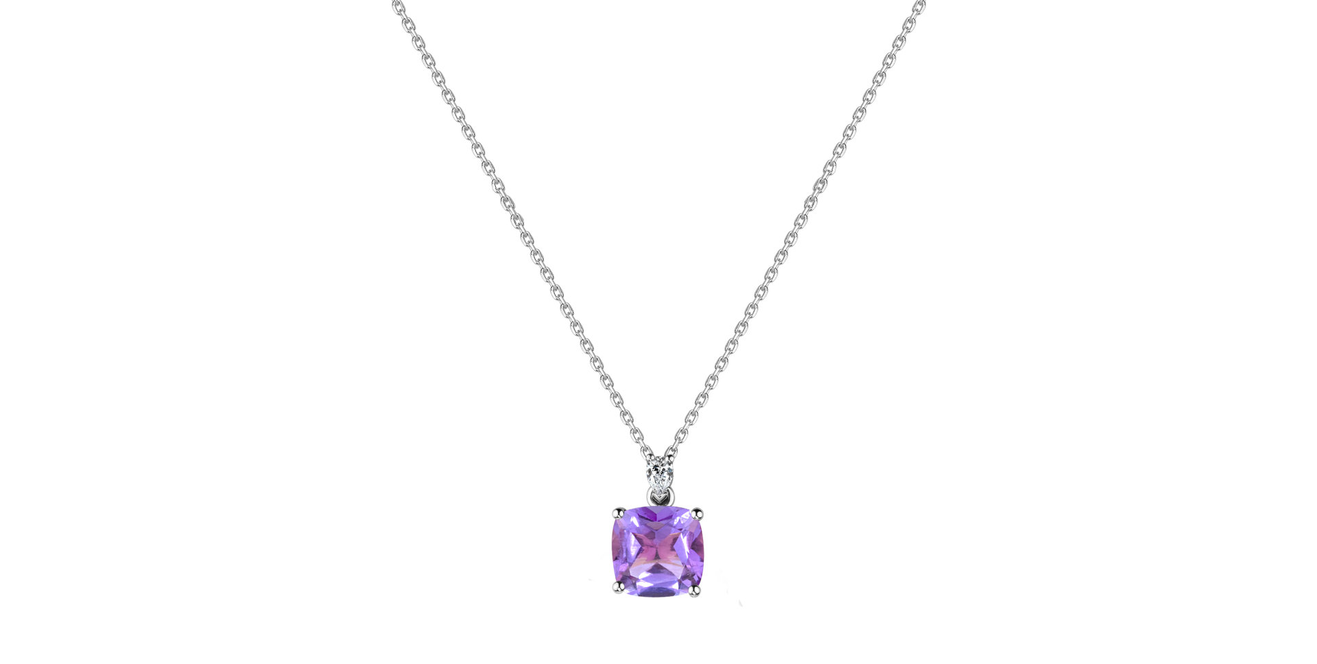 Diamond necklace with Amethyst Mirabel