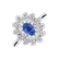 Diamond ring with Tanzanite Starlight Bloom3