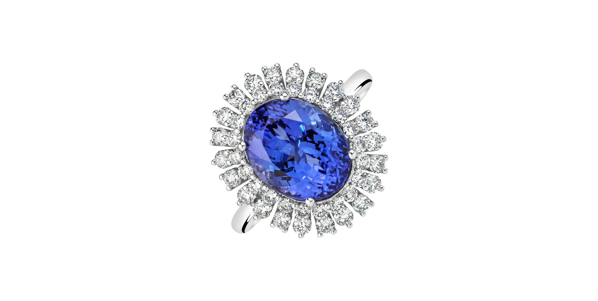 Diamond ring with Tanzanite Fairytale Goddess