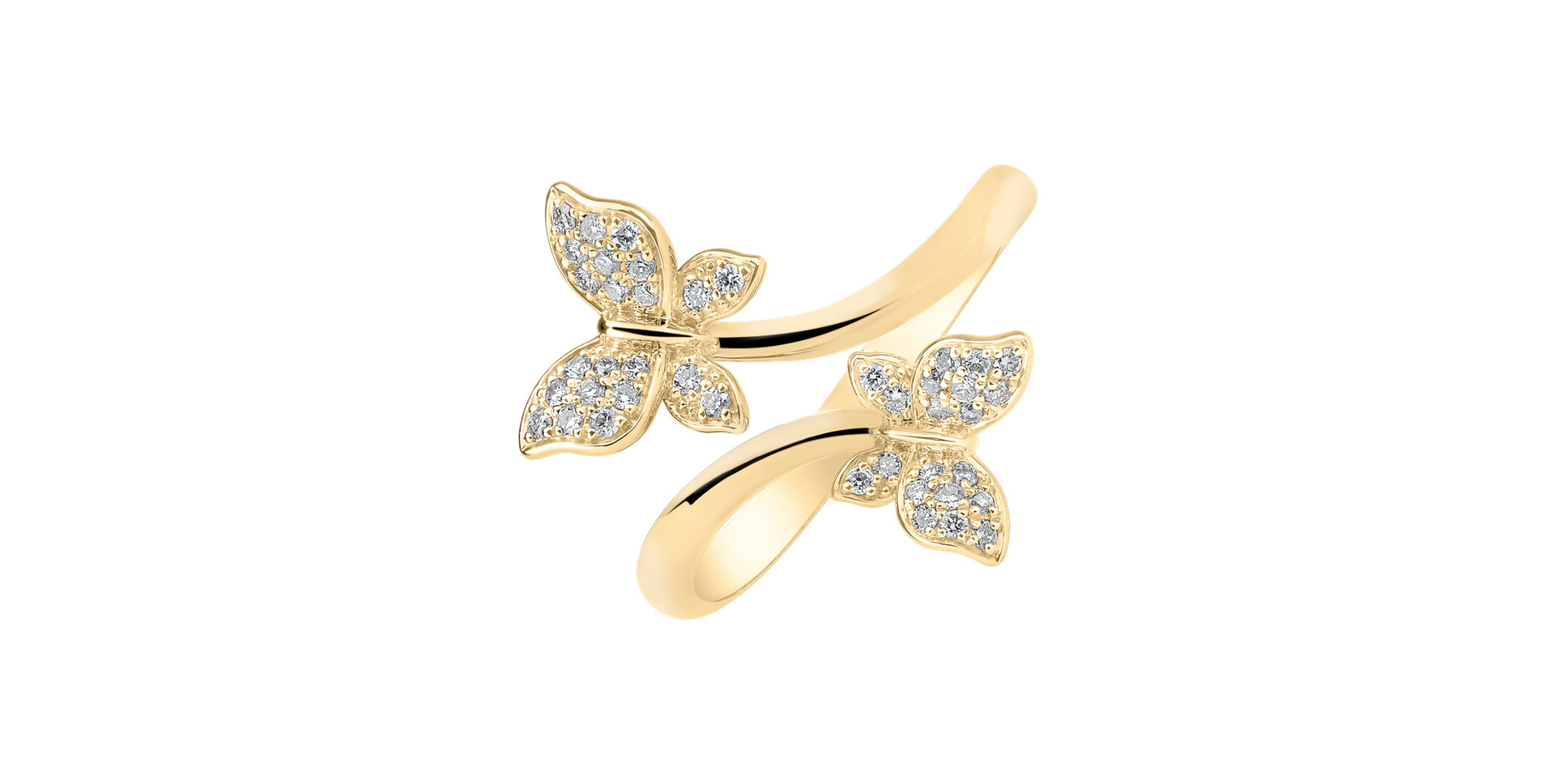 Diamond ring Dancing Wings