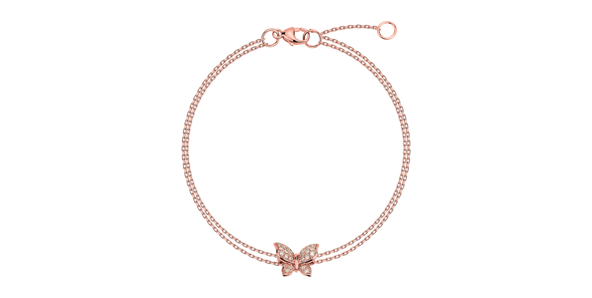 Diamond bracelet Butterfly Charm