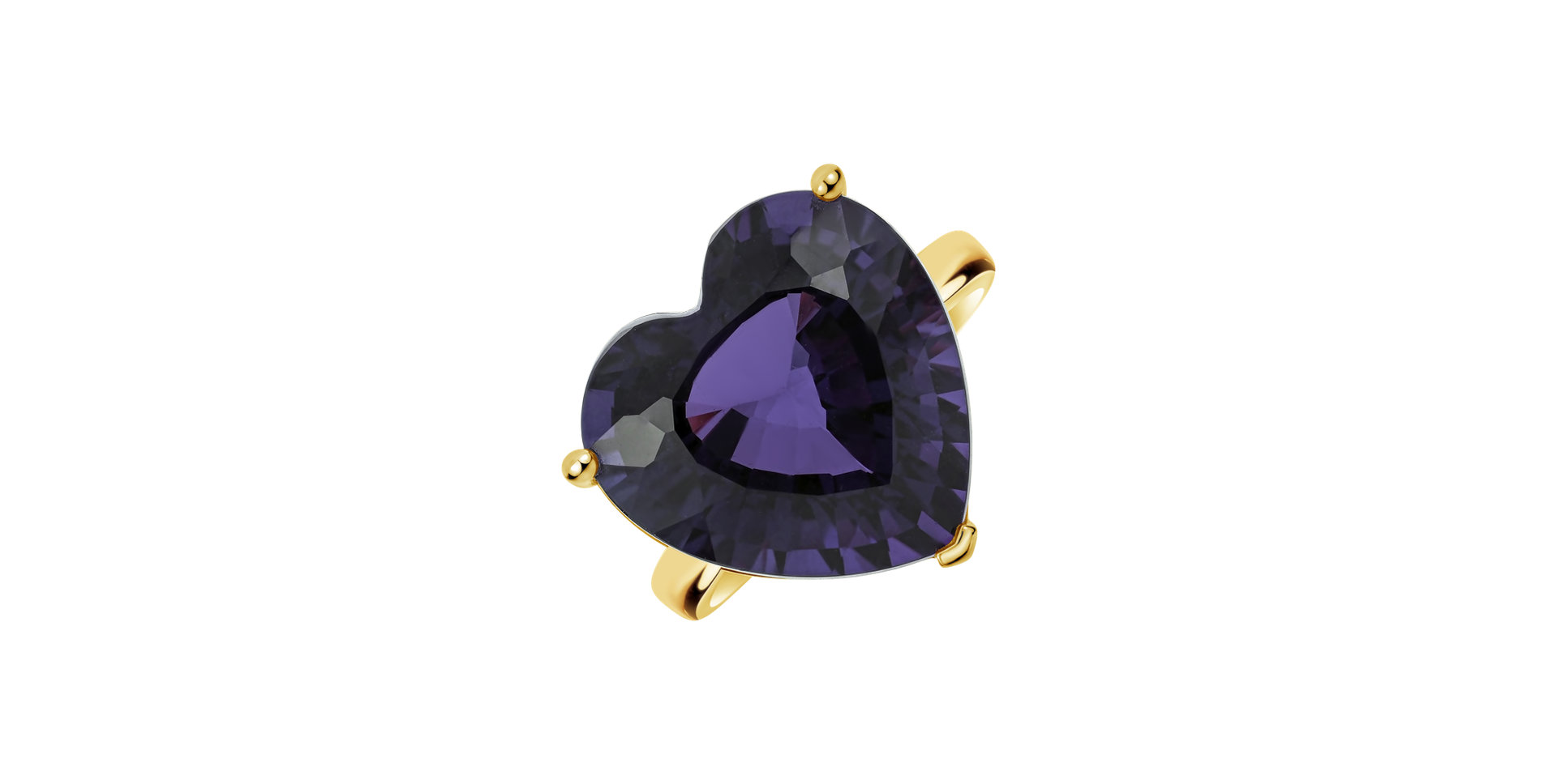 Ring with Amethyst Amethyst Heart
