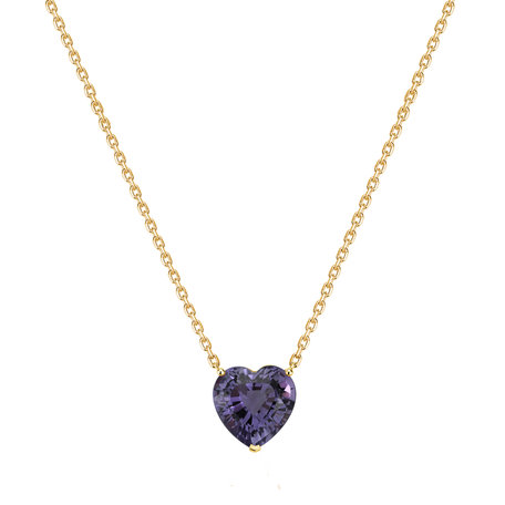 Necklace with Amethyst Amethyst Heart