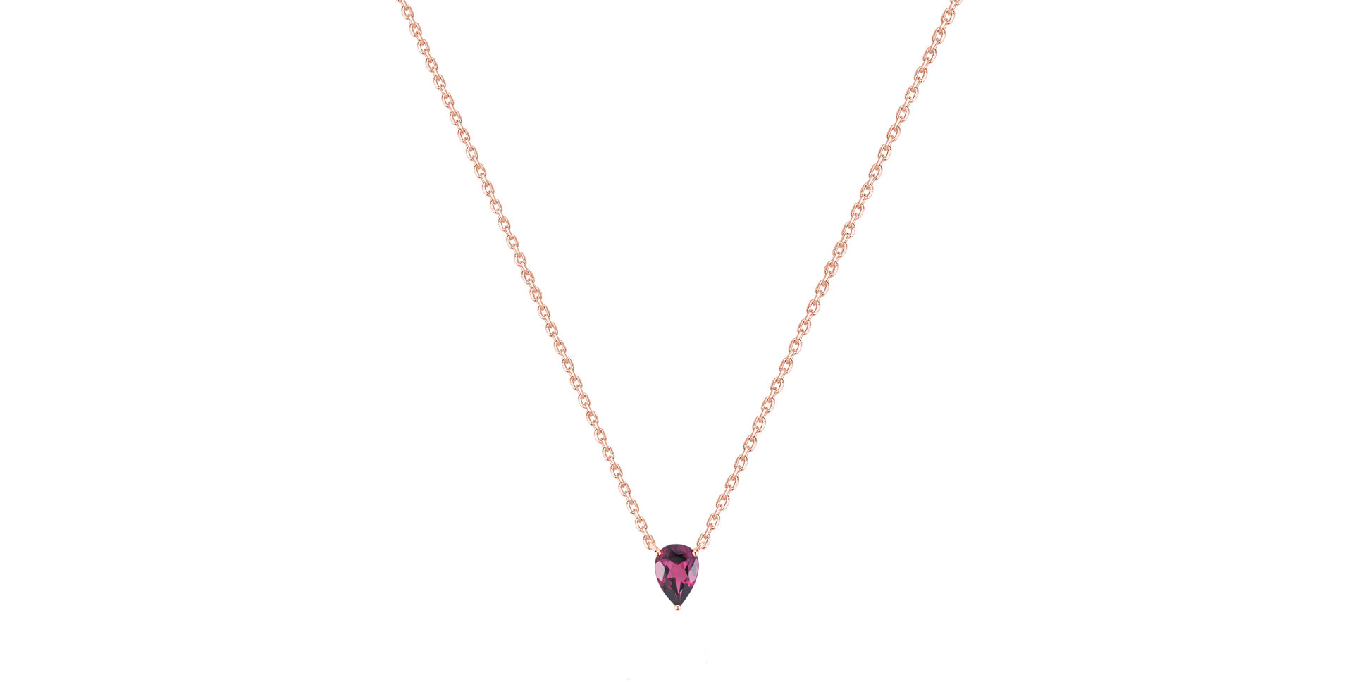 Neckalce with Rhodolite Drop