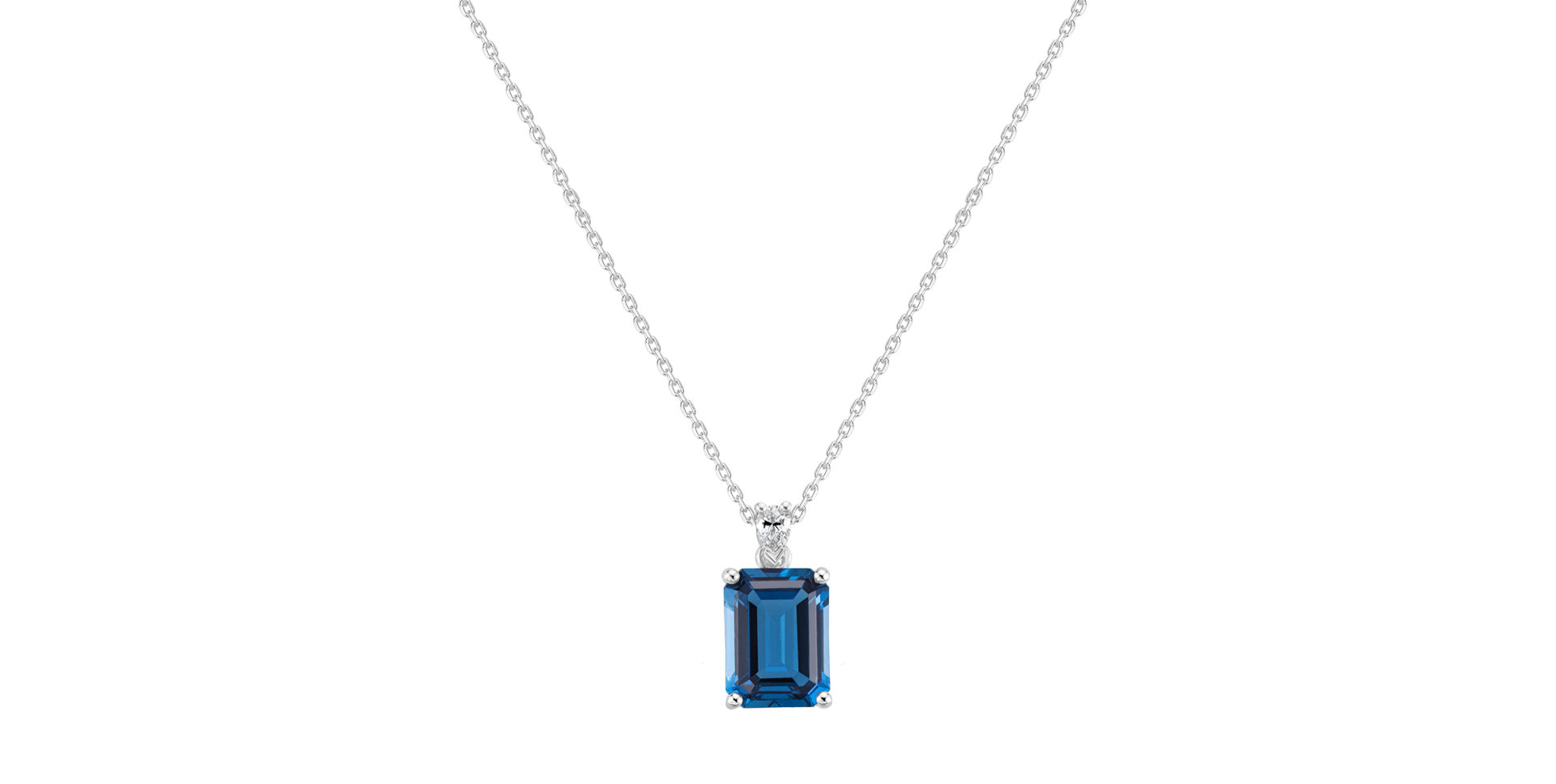 Diamond necklace with Topaz Royal Cordelia