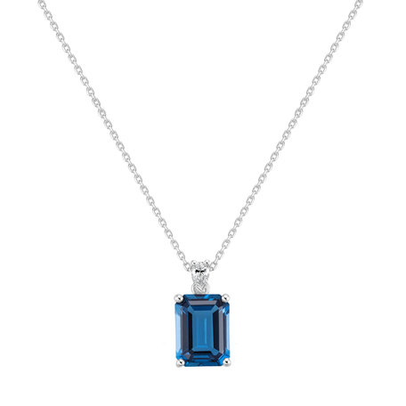 Diamond necklace with Topaz Royal Cordelia