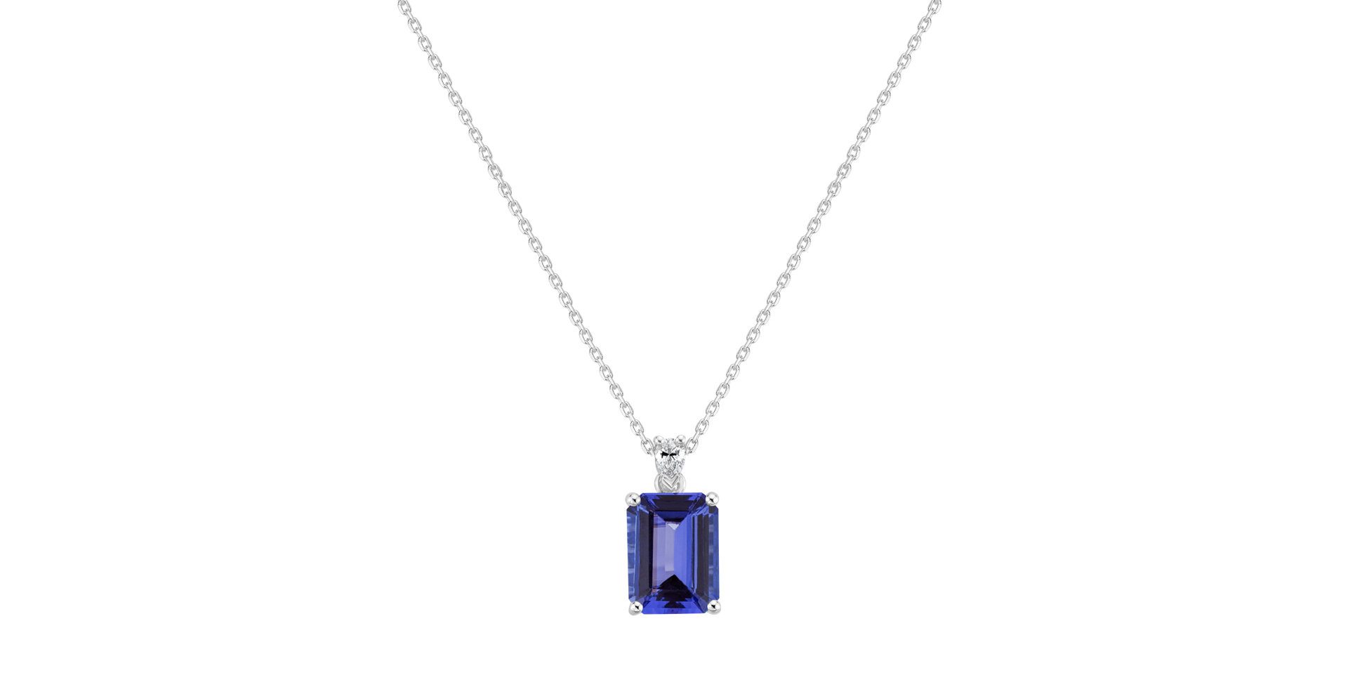 Diamond necklace with Tanzanite Royal Cordelia