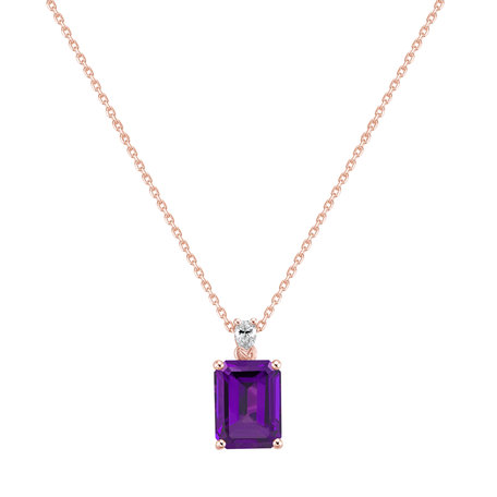 Diamond necklace with Amethyst Royal Cordelia