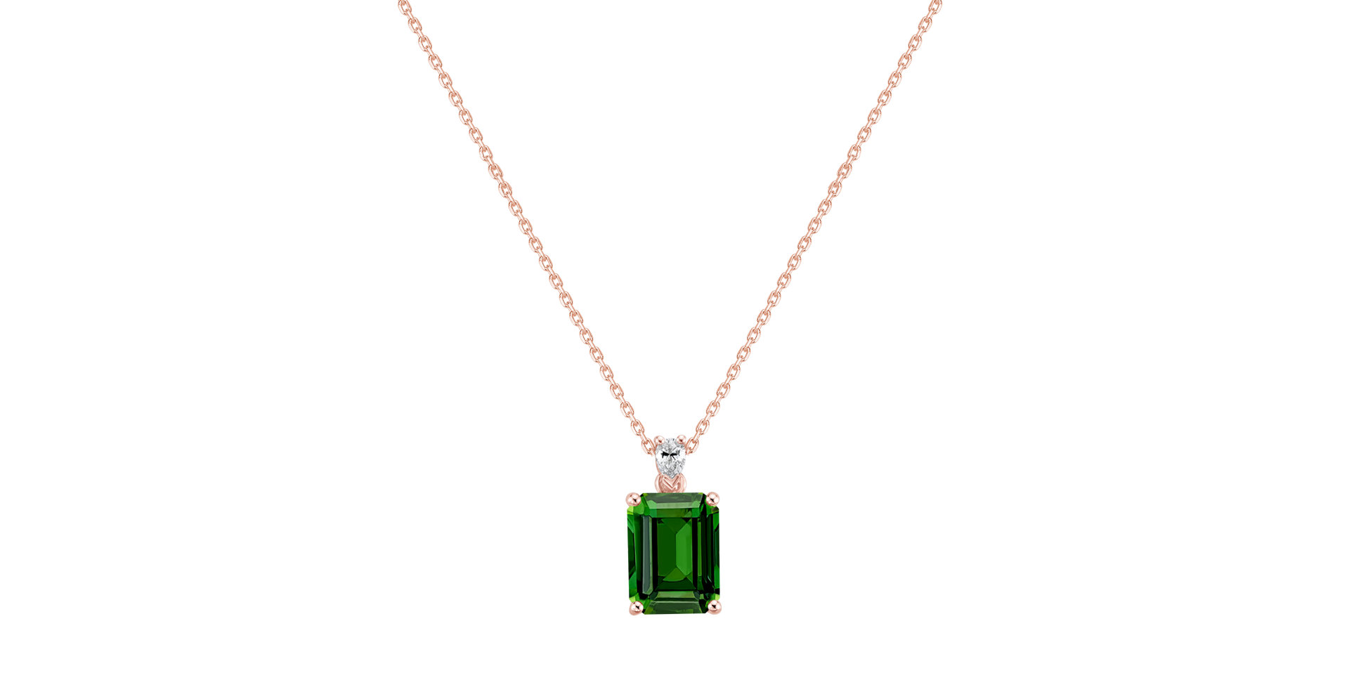 Diamond necklace with Tourmaline Royal Cordelia