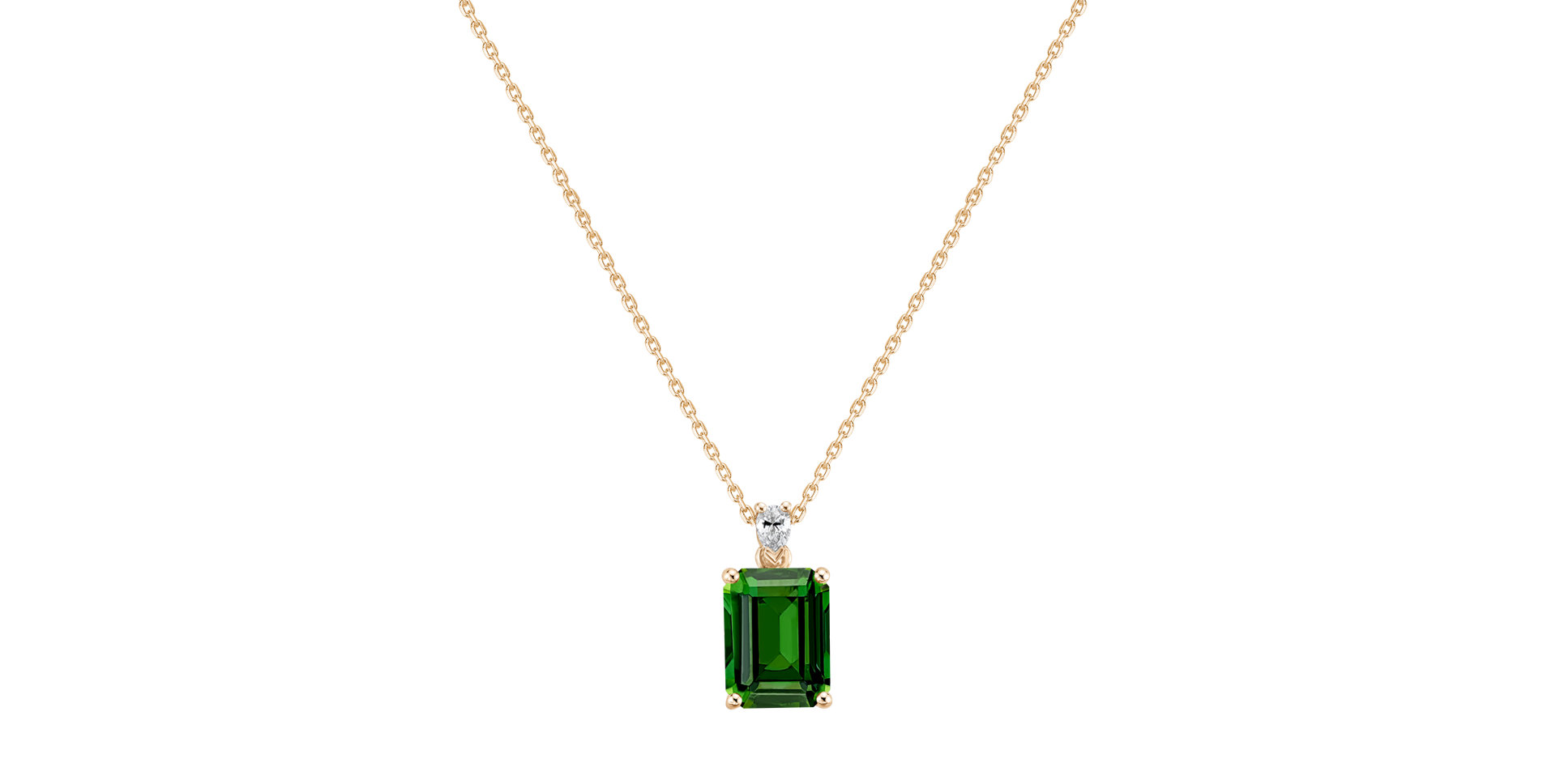 Diamond necklace with Tourmaline Royal Cordelia
