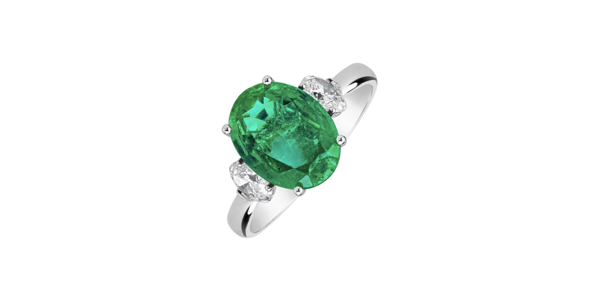 Diamond ring with Emerald The Marvelous