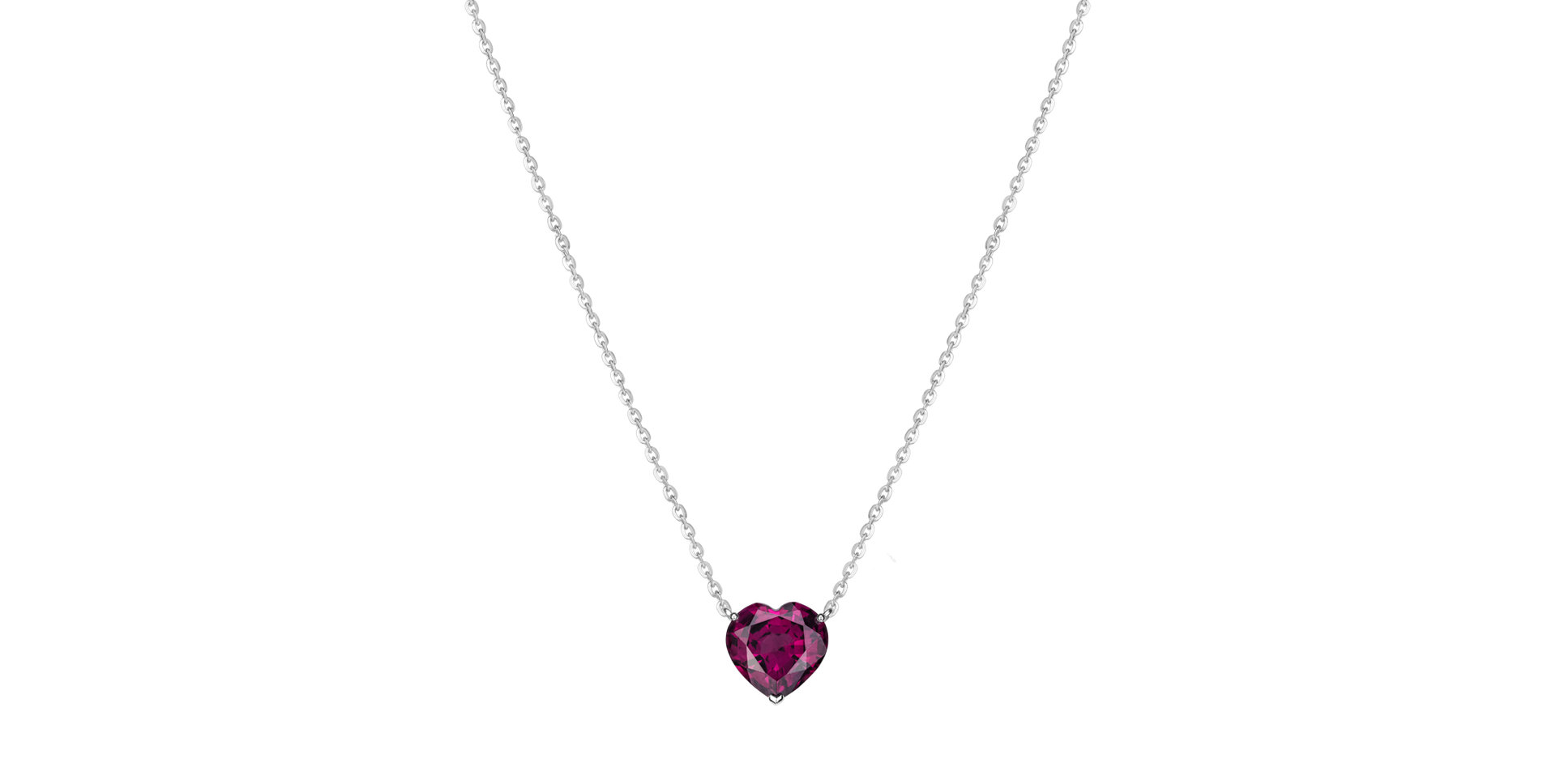 Necklace with Rhodolite Pulse