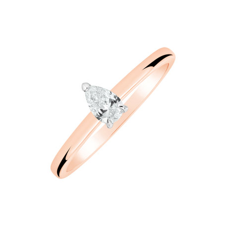 Diamond ring Solitary Tear