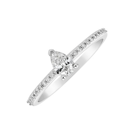 Diamond ring Lone Teardrop