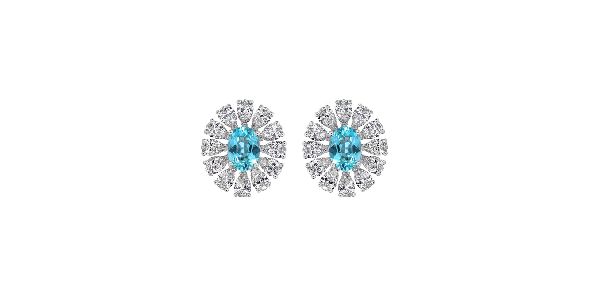 Diamond earrings with Paraiba Paraiba Dream