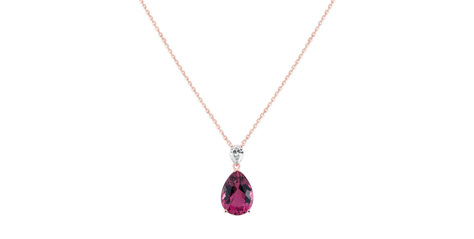 Diamond necklace with Tourmaline Talyra