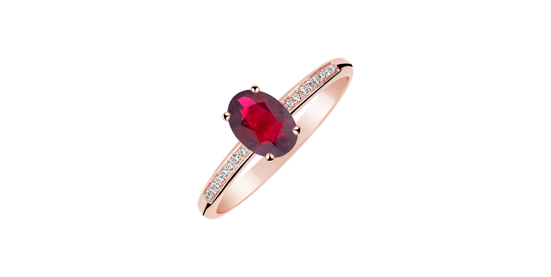 Diamond ring with Ruby Paulinne
