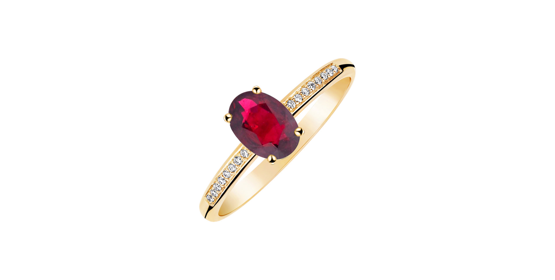 Diamond ring with Ruby Paulinne