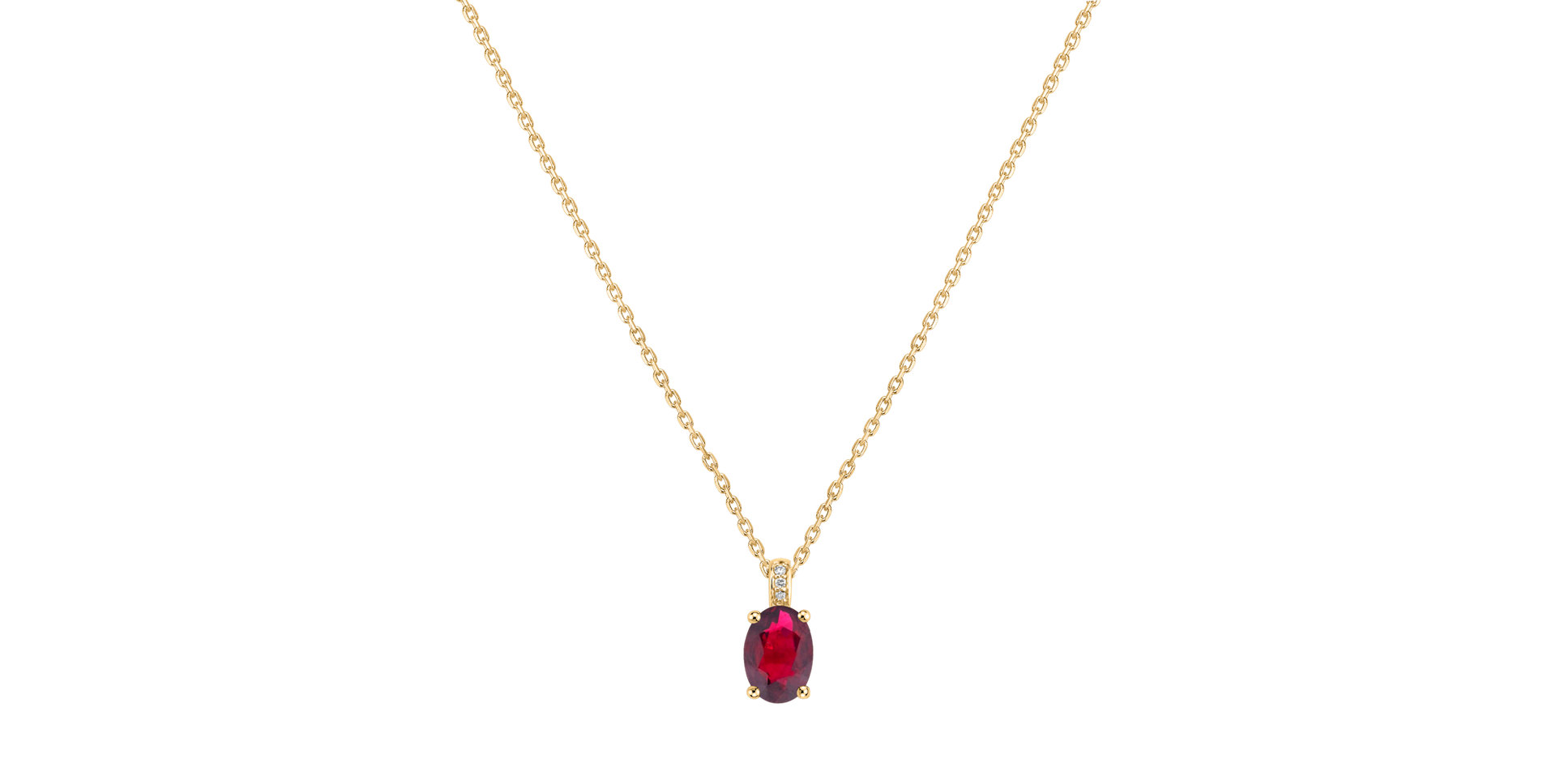 Diamond necklace with Ruby Euphemia