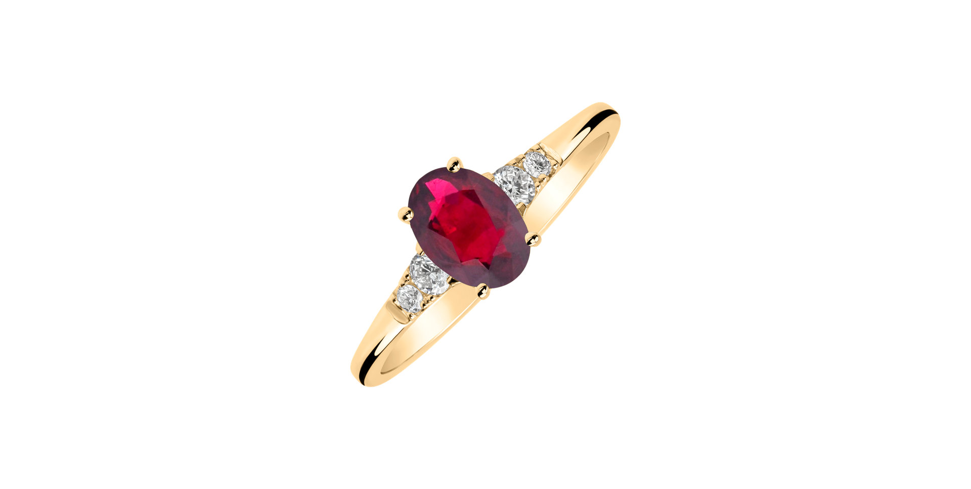 Diamond ring with Ruby Elysandria