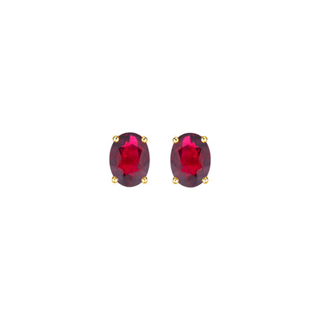 Earrings with Ruby Mystic Abyss