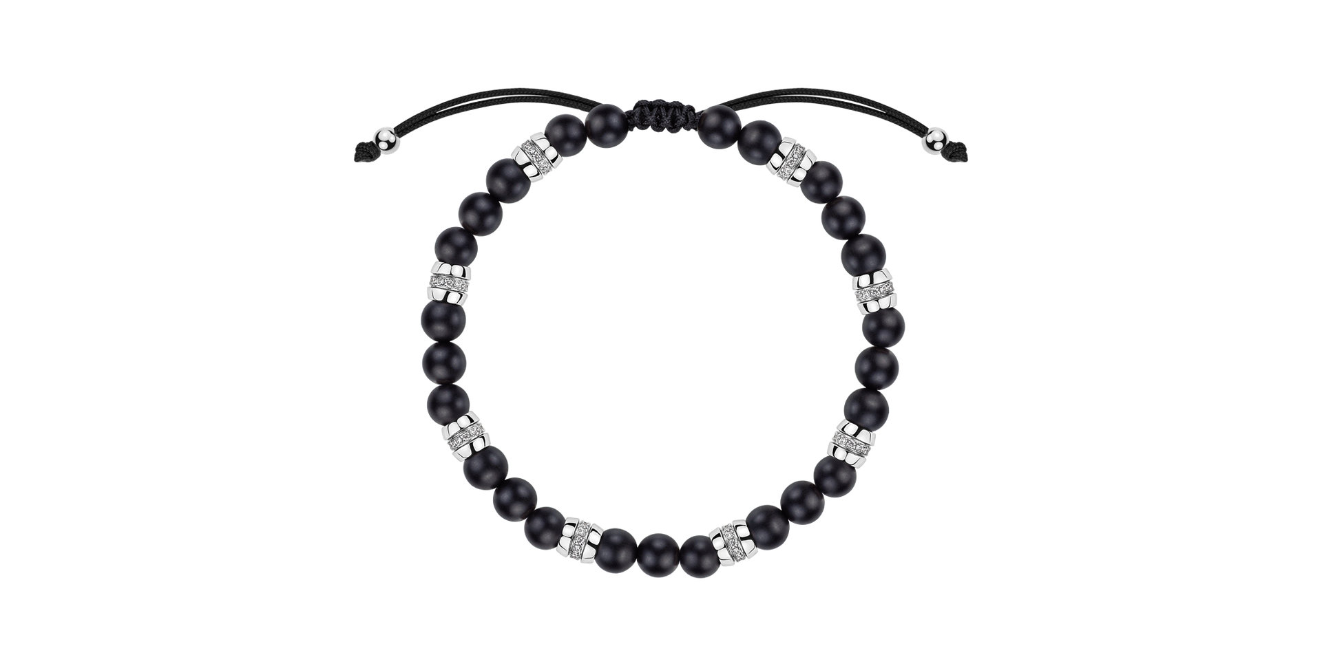 Diamond bracelet with Agates Eclipse String