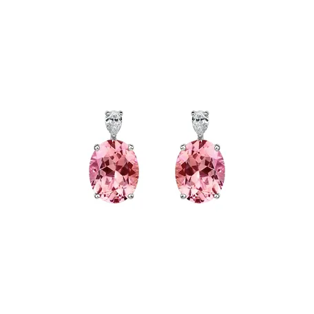 Diamond earrings with Tourmaline Royal Aura