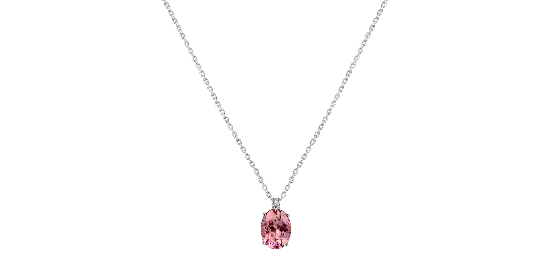 Diamond necklace with Tourmaline Grime