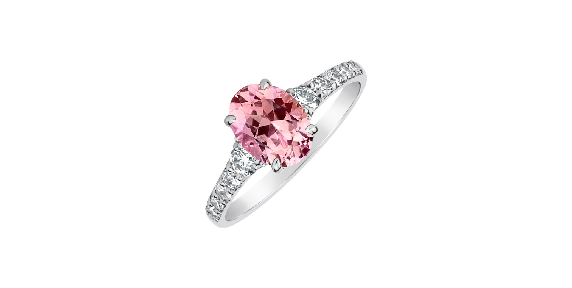 Diamond ring with Tourmaline Shimmering dazzle