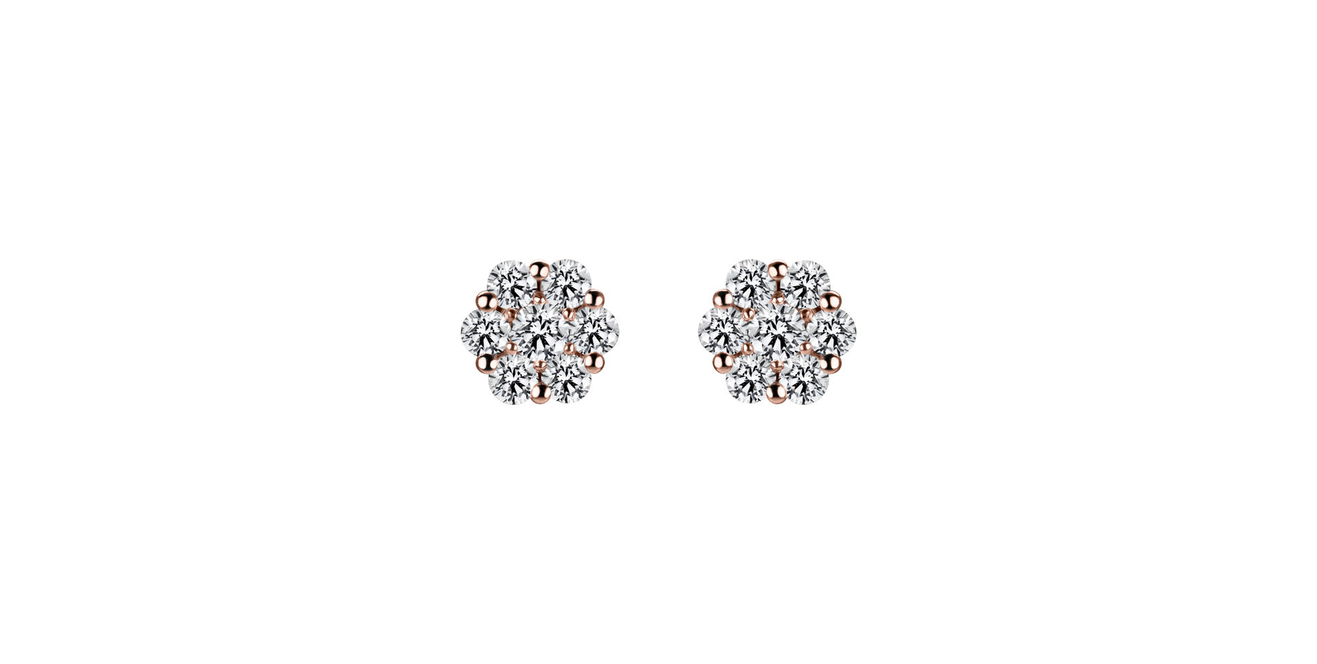 Diamond earrings Shiny Flower