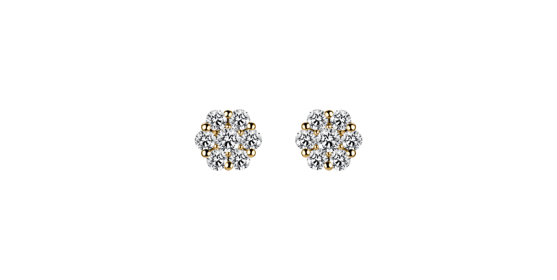 Diamond earrings Shiny Flower