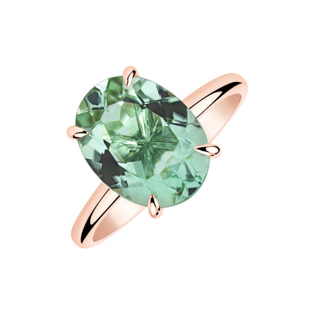 Diamond ring with Tourmaline Queen of Magic Bay