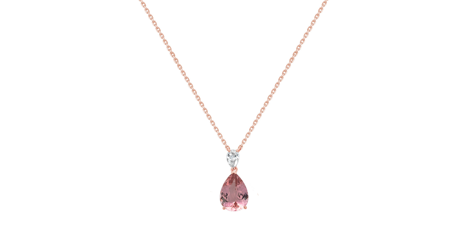 Diamond necklace with Tourmaline Whisper of Avalon