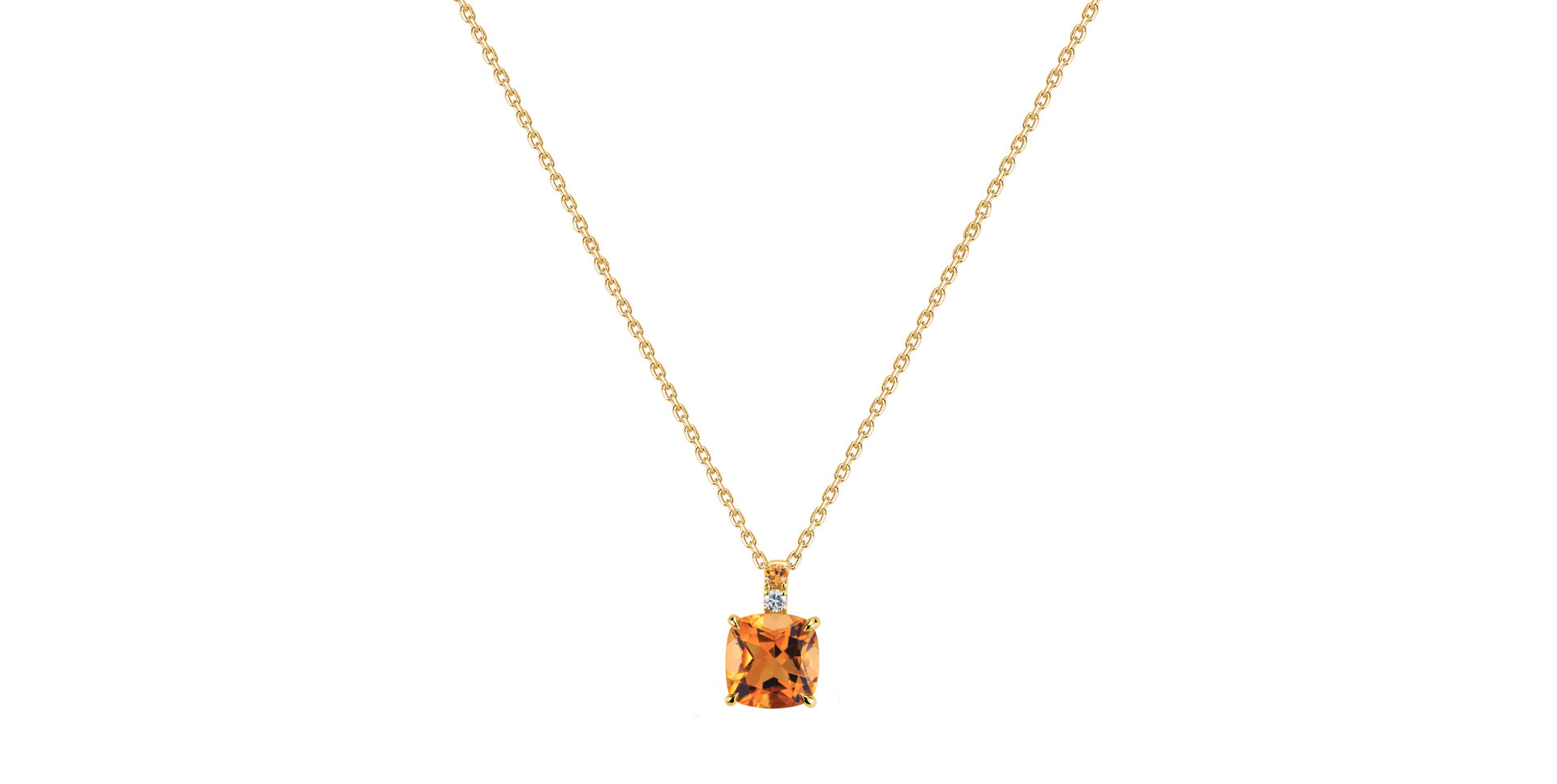 Diamond necklace with Citrines Imelda