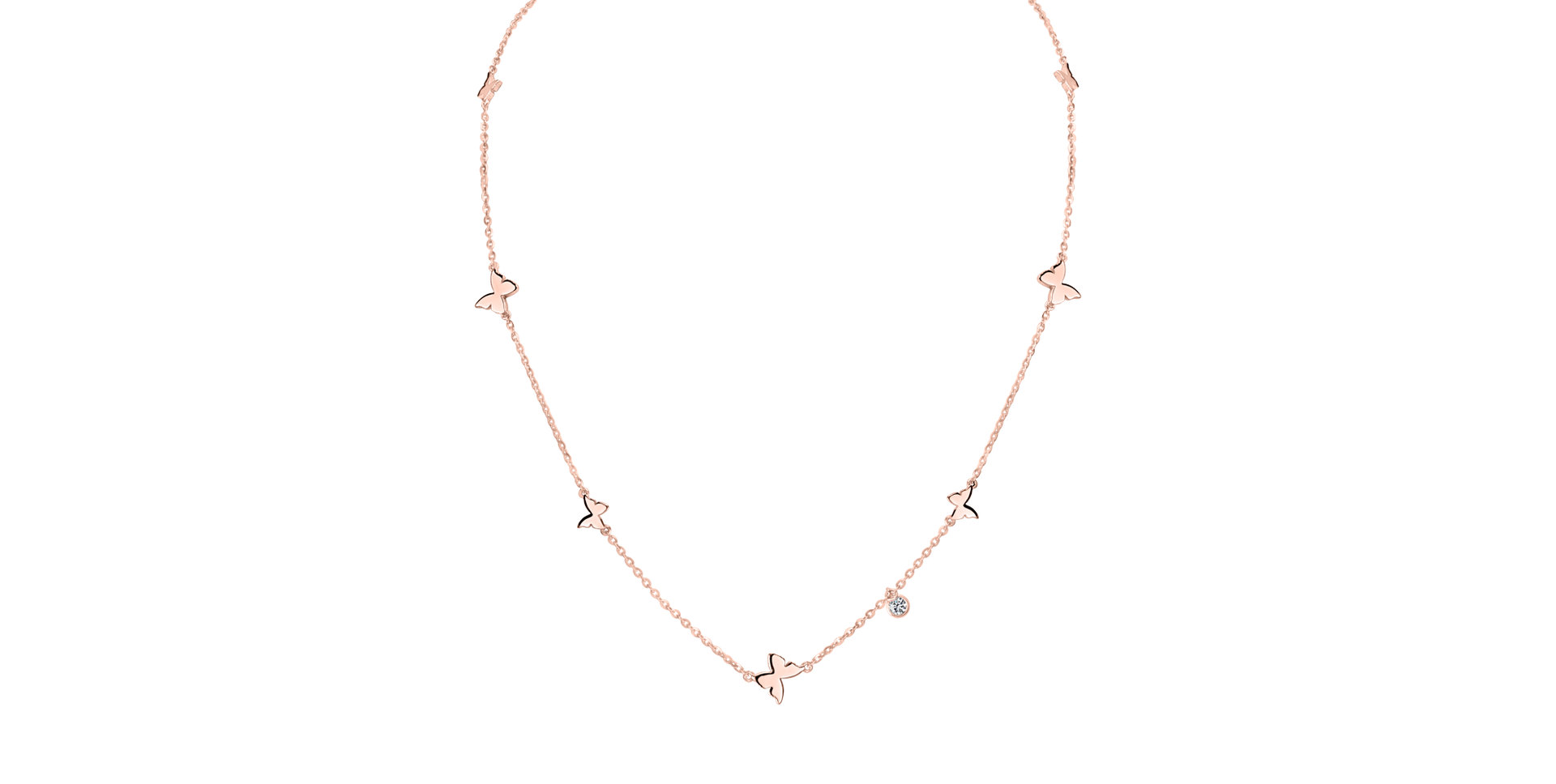 Diamond necklace Wild Butterflies