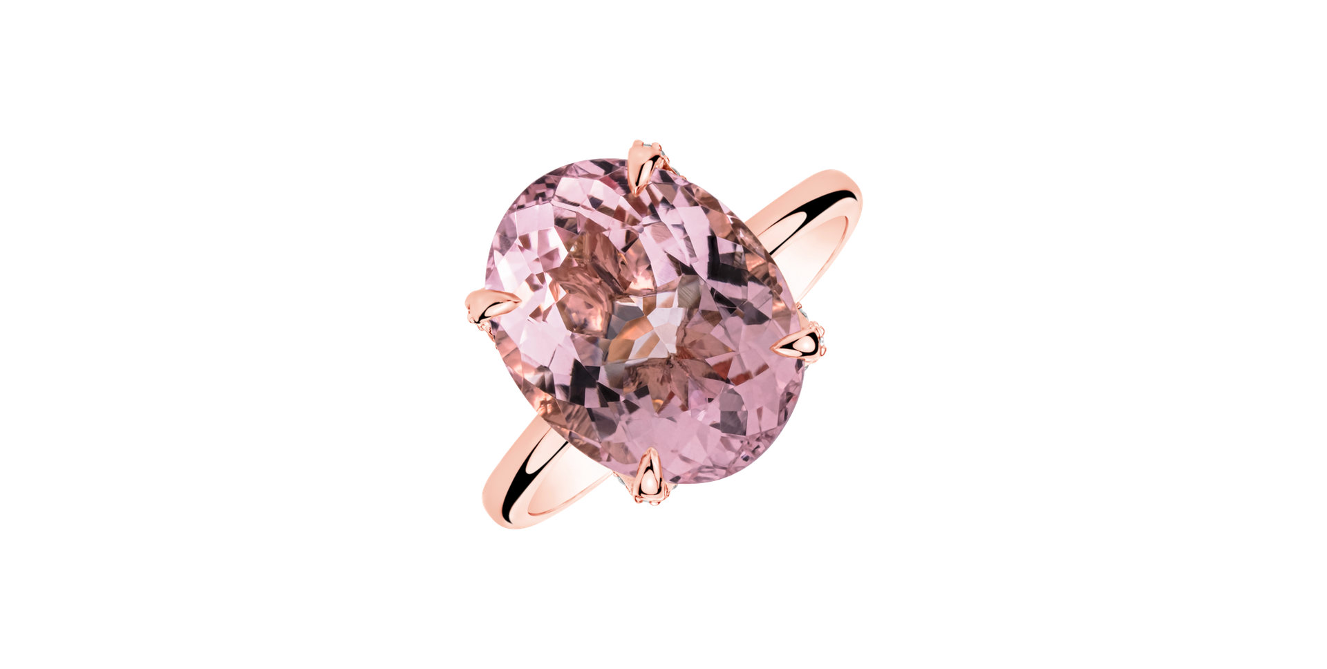 Diamond ring with Tourmaline Floral Crown