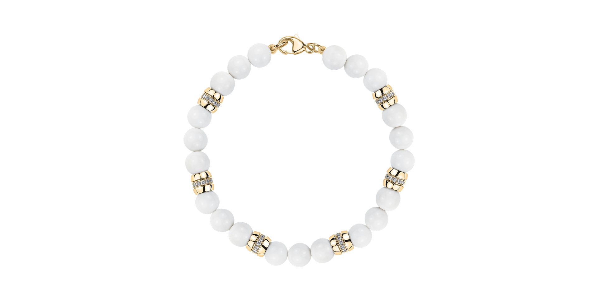 Diamond bracelet with Agates Moonlace