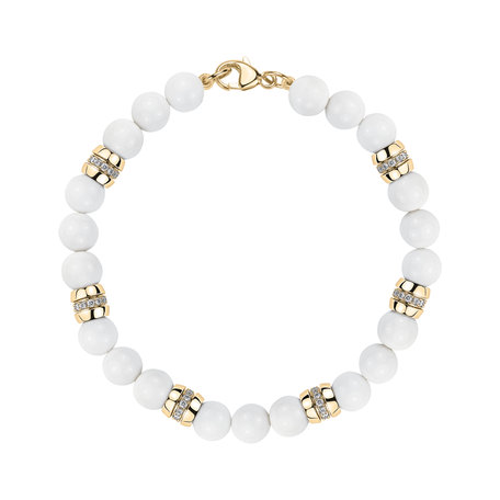 Diamond bracelet with Agates Moonlace