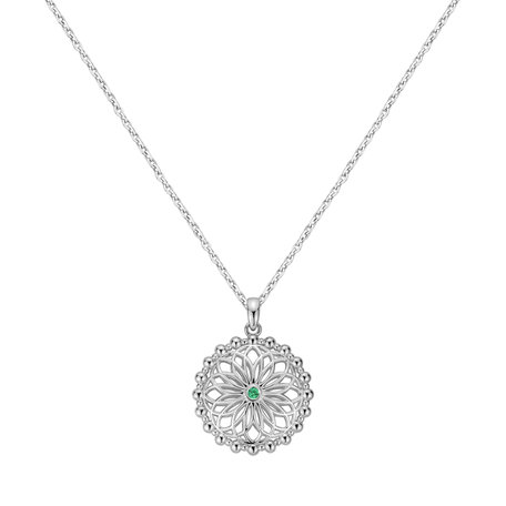 Necklace with Emerald Touch of Light