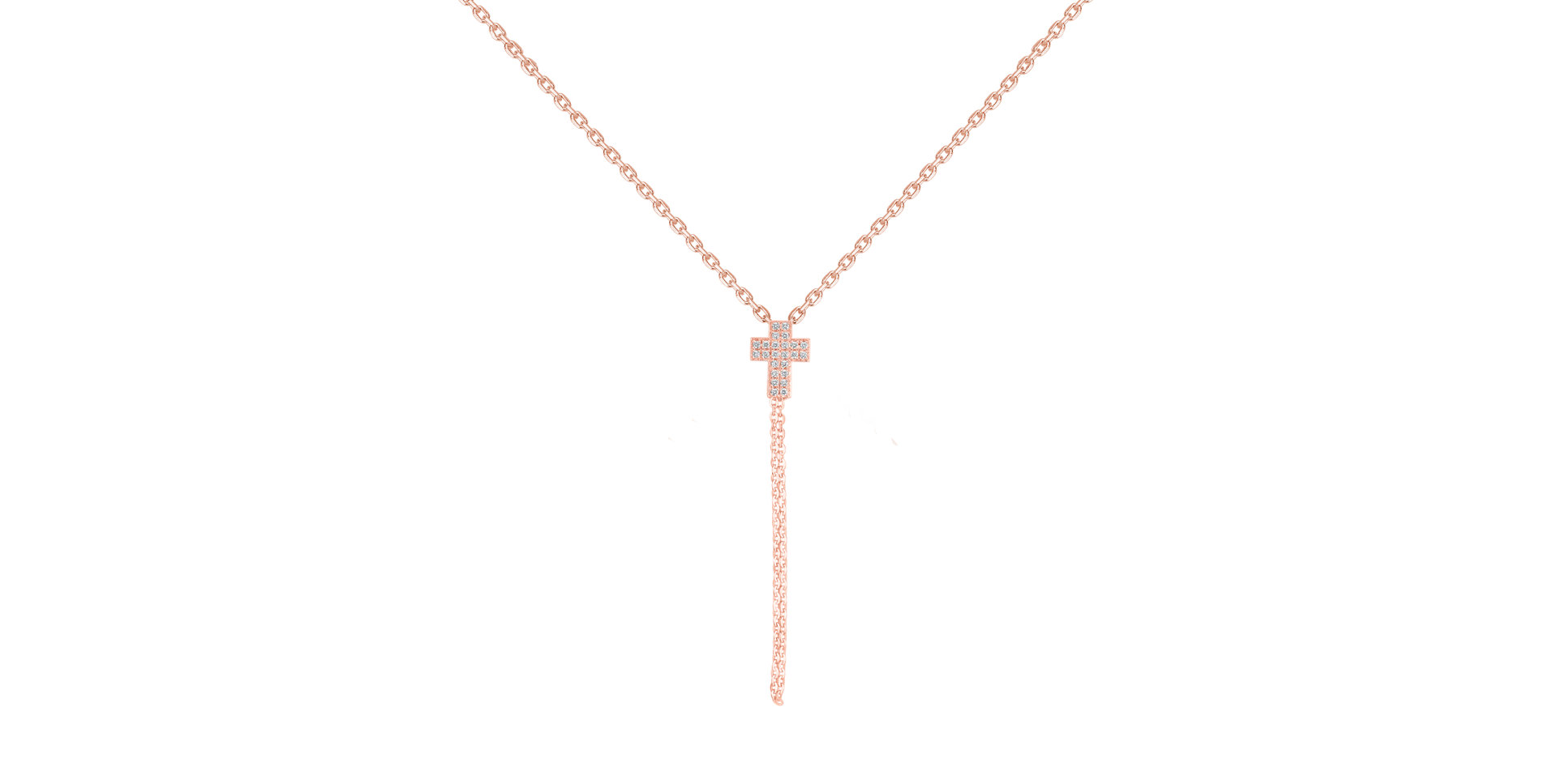 Diamond necklace Divine Cross