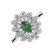 Diamond ring with Emerald Starlight Bloom4
