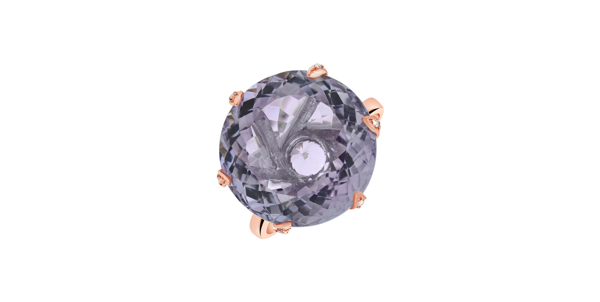 Diamond ring with Amethyst Audrielle