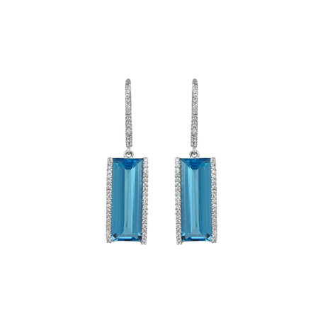 Diamond earrings with Topaz Theophany